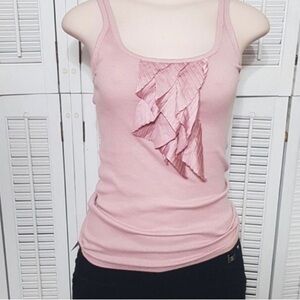 New York and co small pink ruffle tank top